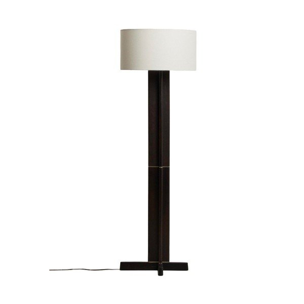 Biała/ciemnobrązowa lampa stojąca z tekstylnym kloszem (wysokość 150,5 cm) Niani – Kave Home