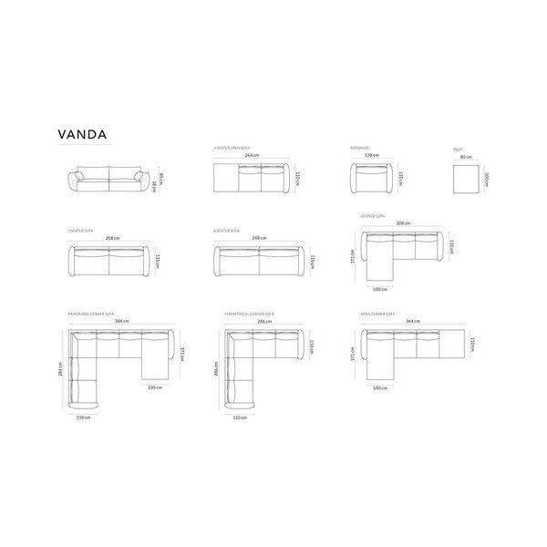 Biały podnóżek z tkaniny szenilowej Vanda – Mazzini Sofas-image-4