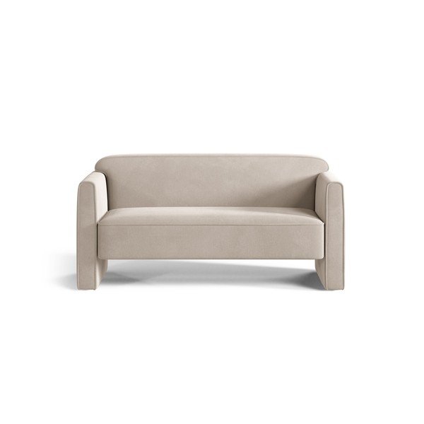 Beżowa aksamitna sofa 140 cm Abby – Micadoni 