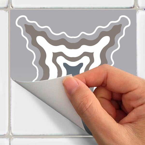 Komplet 9 dekoracyjnych naklejek ściennych Ambiance Orfeo, 10x10 cm-image-1