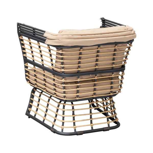 Beżowy metalowy fotel ogrodowy Paros – Garden Pleasure-image-2