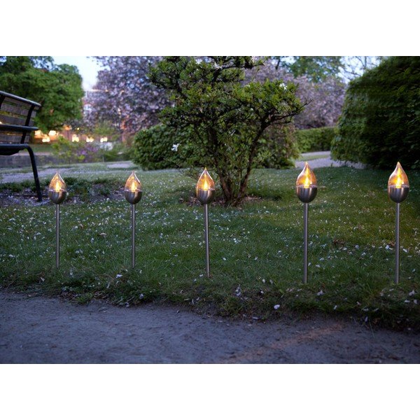 Lampy zewnętrzne LED solarne wbijane zestaw 3 szt. (wysokość 40 cm) Olympus – Star Trading-image-4