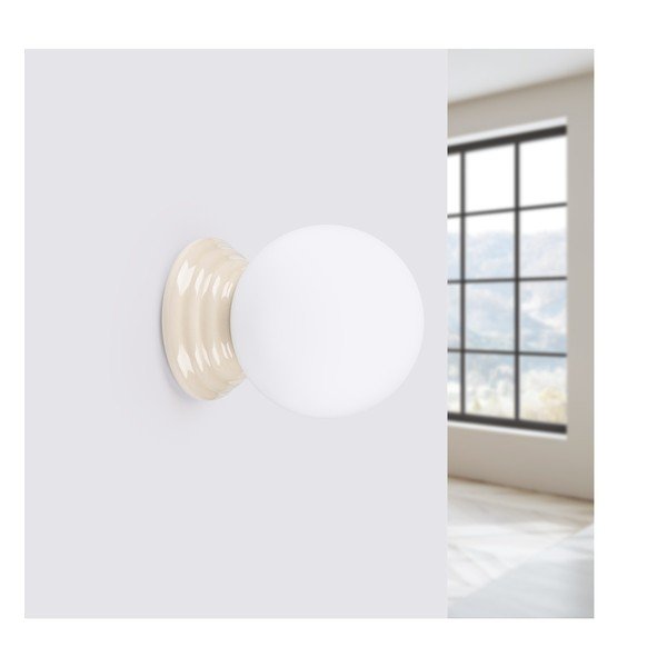 Beżowy kinkiet ceramiczny ø 12 cm Farsa – Sollux-image-4