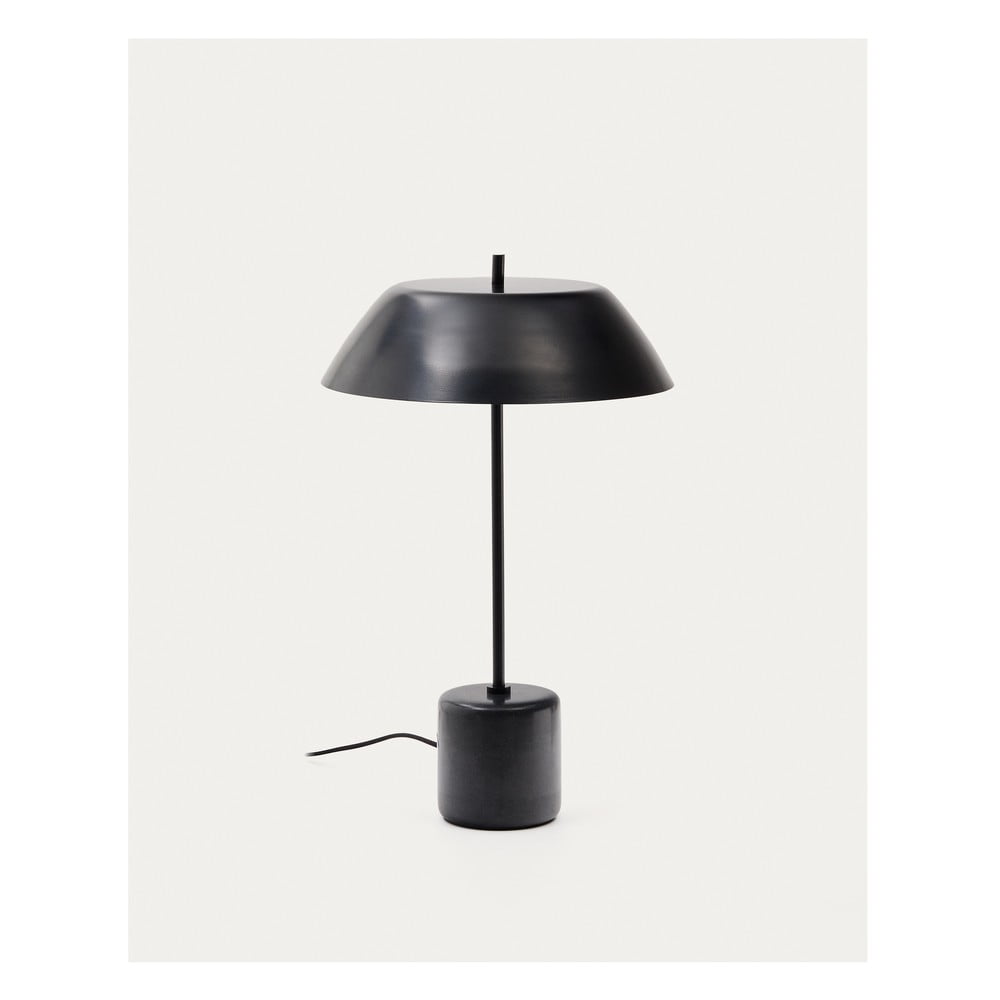 Czarna marmurowa lampa stołowa z metalowym kloszem (wysokość 58 cm) Sayra – Kave Home (zdjęcie 6)