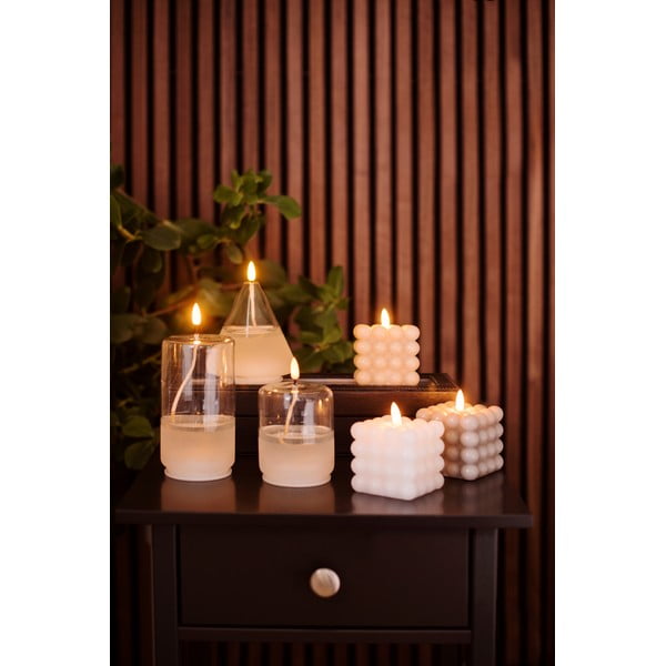 Biała świeca LED w szkle Star Trading Flamme Float, wys. 17,5 cm-image-2