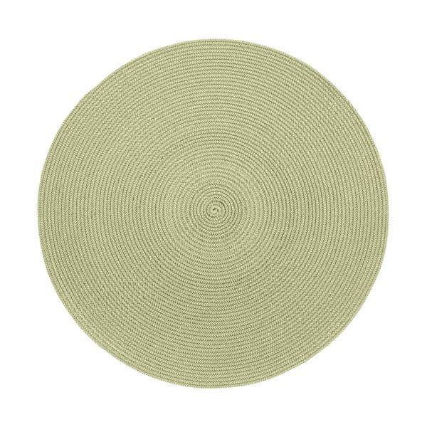 Beżowo-zielona okrągła mata stołowa Zic Zac Round Chambray, ø 38 cm