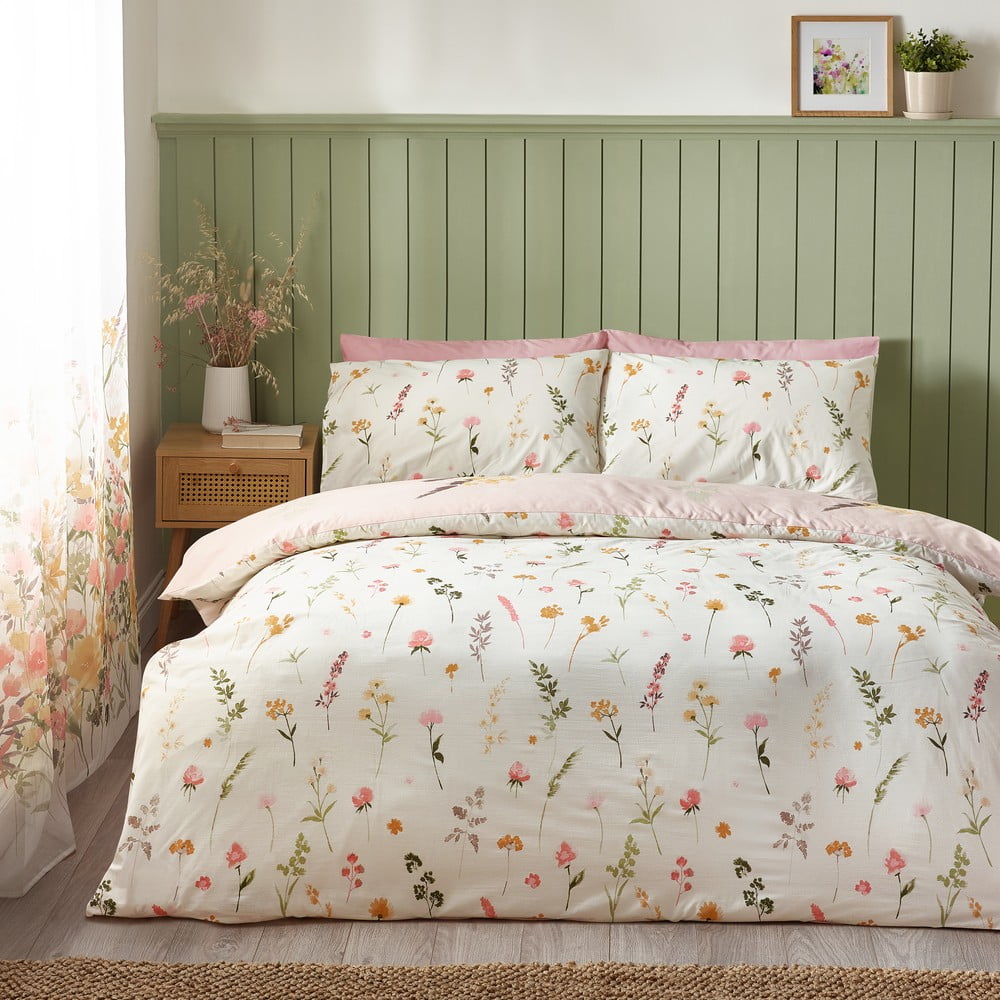 Różowa pościel dwuosobowa 230x220 cm Countryside Floral – Catherine Lansfield (zdjęcie 3)