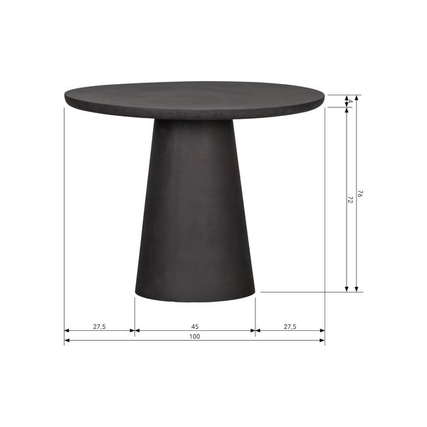 Brązowoszary stolik ogrodowy WOOOD Damon, ø 100-image-2