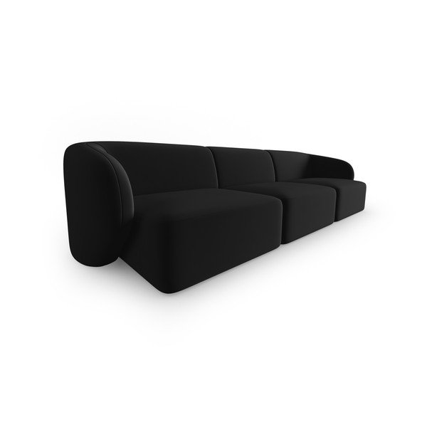 Czarna aksamitna sofa 266 cm Paolo – Milo Casa-image-2