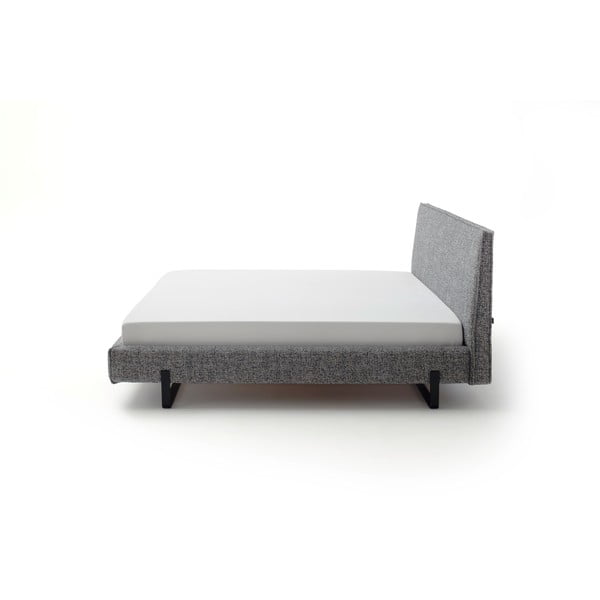 Szare tapicerowane łóżko dwuosobowe bez stelaża 180x200 cm La Gomera – Meise Möbel-image-3