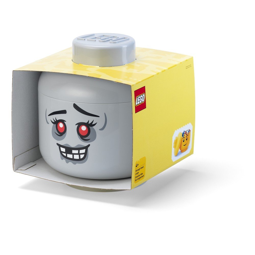 Szary plastikowy pojemnik dziecięcy ø 24x27 cm Head Zombie L – LEGO® (zdjęcie 3)
