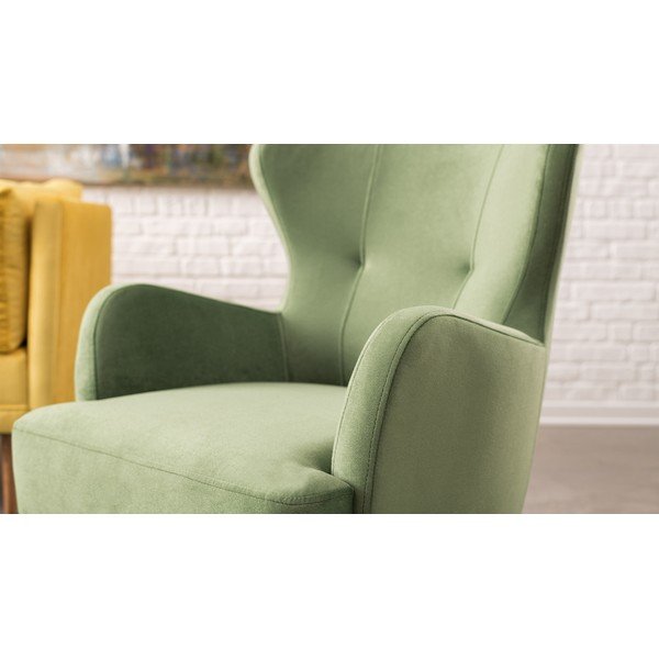 Zielony fotel uszak Balcab Home Jane-image-1