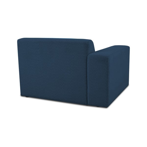 Ciemnoniebieski moduł sofy z materiału bouclé (lewostronny) Roxy – Scandic-image-2