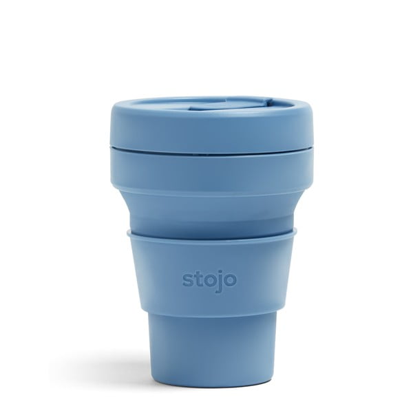 Niebieski składany kubek Stojo Pocket Cup Steel, 355 ml