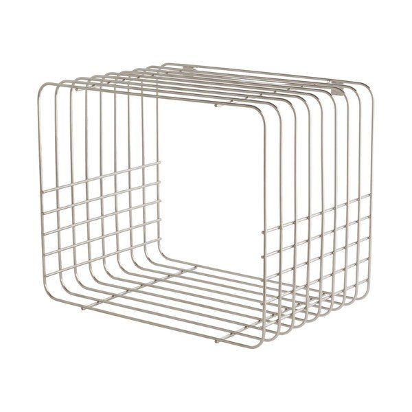 Wielopoziomowa metalowa półka w kolorze srebra z połyskiem 38 cm Wire – Mette Ditmer Denmark
