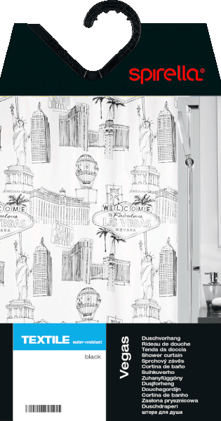 Zasłona prysznicowa 180x200 cm Vegas – Spirella-image-1
