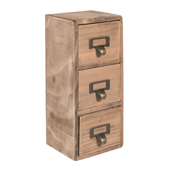 Szafka drewniana z szufladami Clayre & Eef Mini Dresser, 11x27 cm