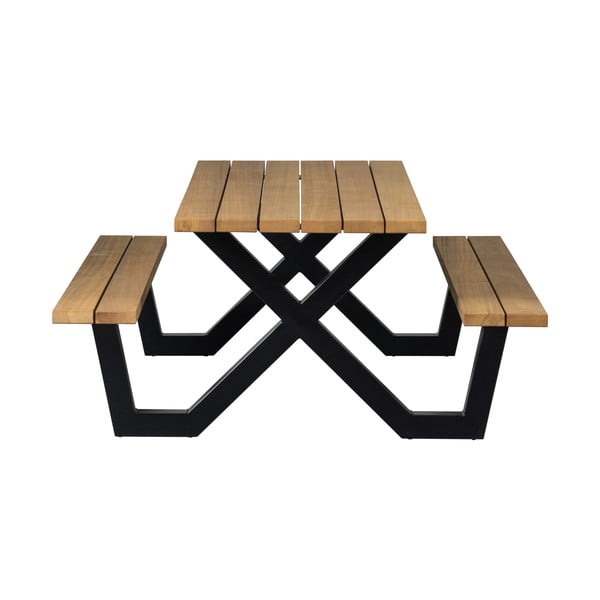 Stół ogrodowy z ławkami WOOOD Tablo, 206x145 cm-image-3