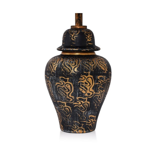 Czarna lampa stołowa z tekstylnym kloszem (wysokość 54 cm) Derin – Opviq lights-image-3