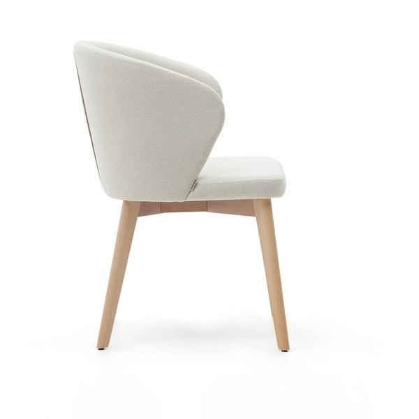 Kremowy tapicerowany fotel jadalniany Darice – Kave Home-image-3