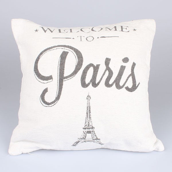 Poszewka na poduszkę Paris in White, 40x40 cm