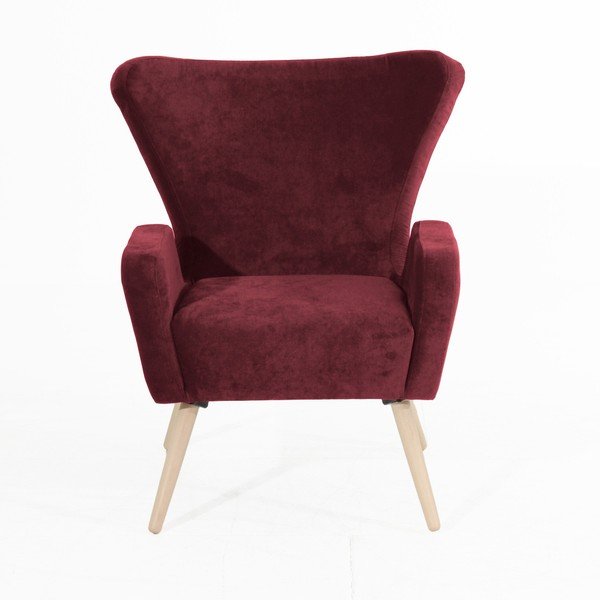 Ciemnoczerwony fotel Max Winzer Luigi-image-2