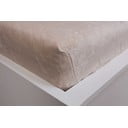 Kremowe prześcieradło z mikfroflaneli z gumką 180x200 cm Basic – Jerry Fabrics