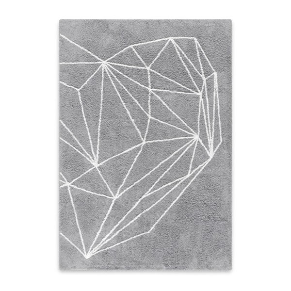 Czarno-biały dywan tkany ręcznie HF Living Heart, 140x200 cm