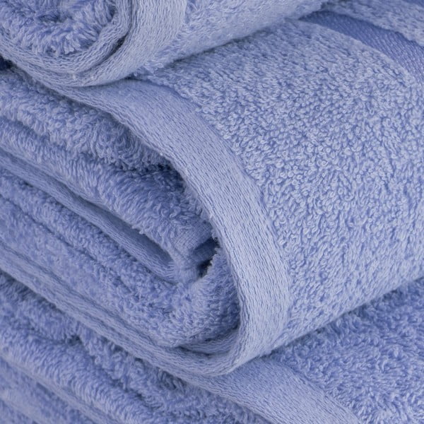 Niebieski bawełniany ręcznik kąpielowy frotte 70x140 cm Simple – Casa Selección-image-3