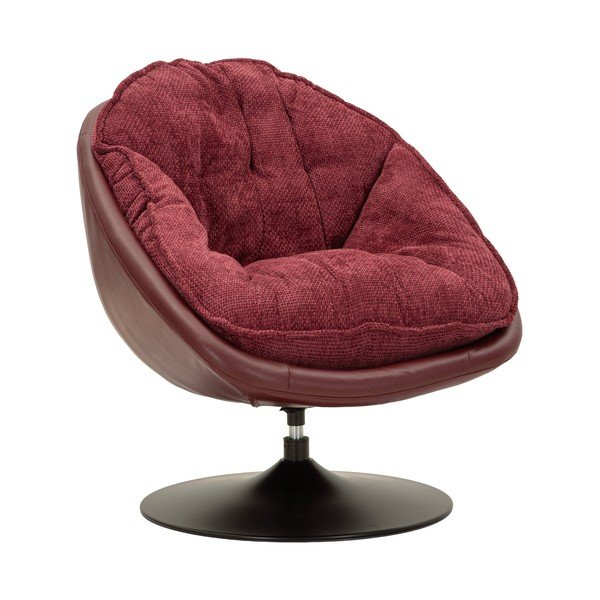 Bordowy obrotowy fotel Retro Style – Mauro Ferretti