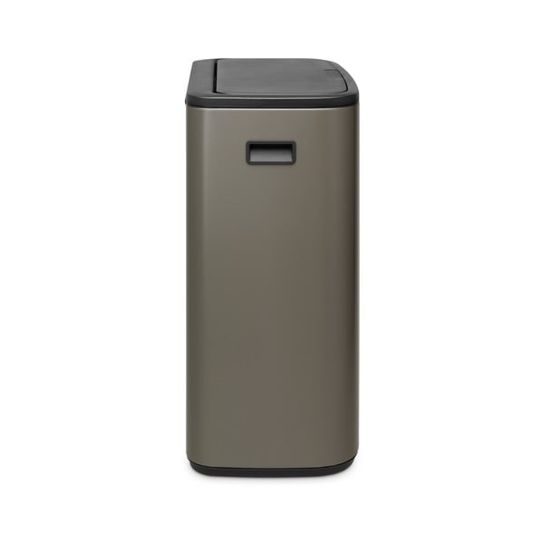 Szary stalowy kosz na śmieci otwierany na dotyk 60 l Bo Touch Bin – Brabantia-image-3