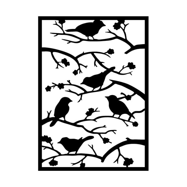 Metalowa dekoracja ścienna 47x66 cm Branch & Birds – Wallity