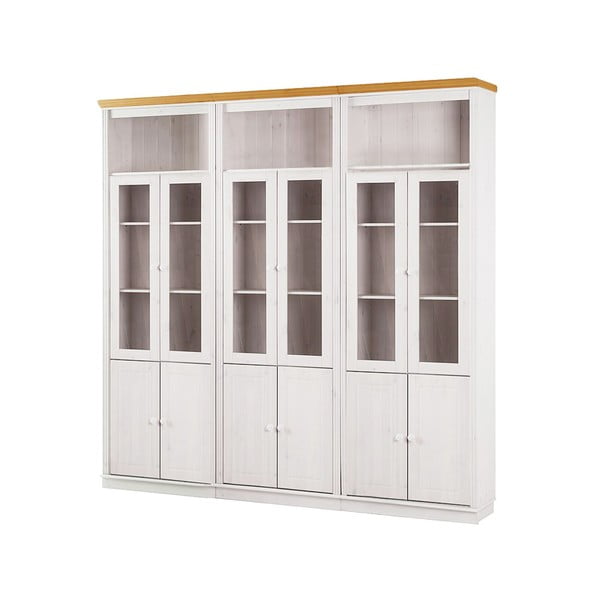 Biała witryna z litego drewna sosnowego 518x223 cm Anita – Støraa-image-2