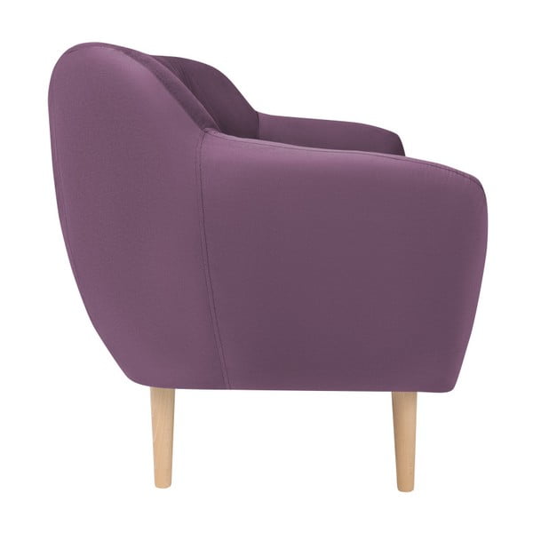 Fioletowa aksamitna sofa Mazzini Sofas Sardaigne, 158 cm-image-2