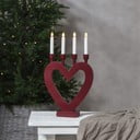 Czerwony świąteczny świecznik LED Star Trading Dala, wys. 45 cm