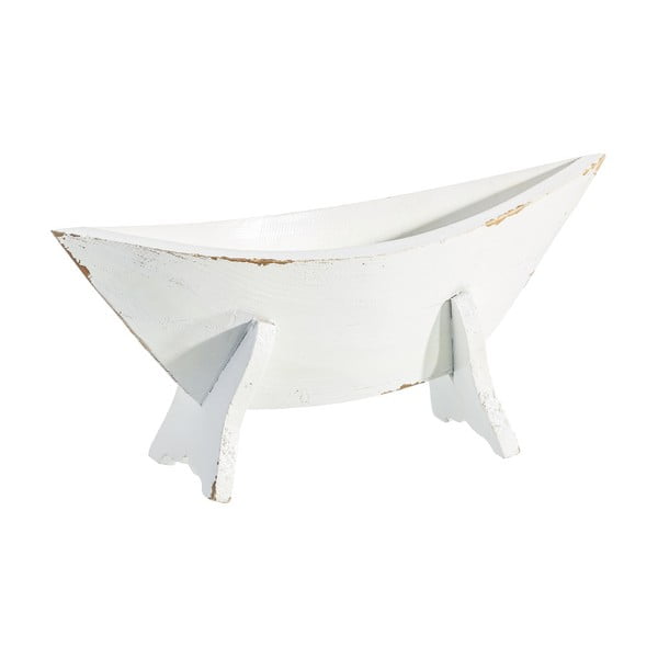 Biała doniczka Ixia Boat, wys. 15 cm
