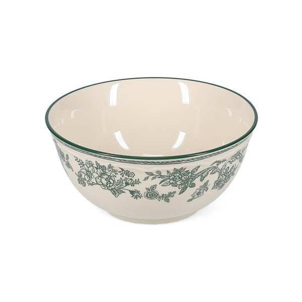 Zielona/w kolorze kości słoniowej porcelanowa miska Cyril – S|P Collection