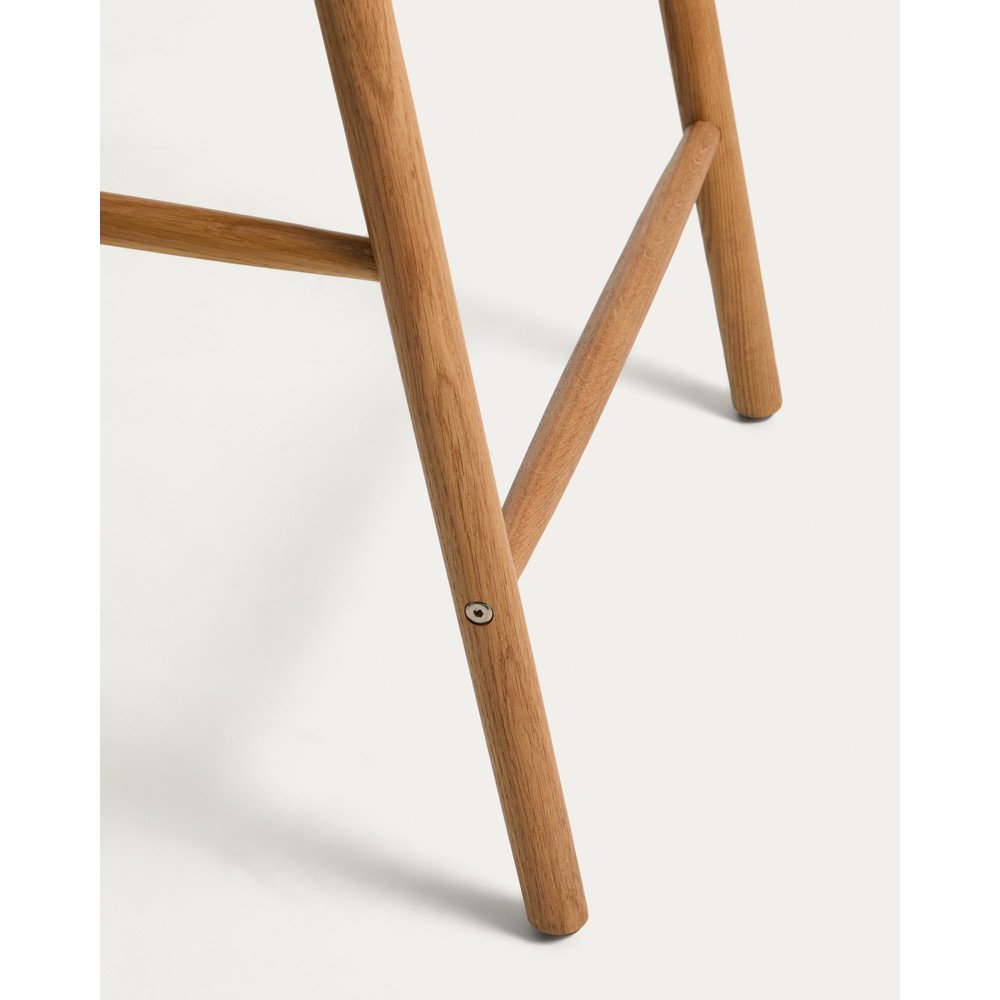 Hoker z podłokietnikami z litego drewna dębowego w naturalnym kolorze (wysokość siedziska 65 cm) Derile – Kave Home (zdjęcie 4)