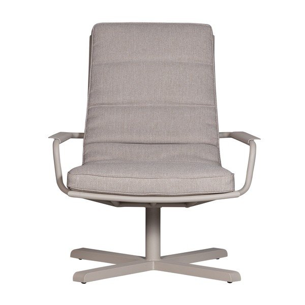 Jasnoszary metalowy fotel ogrodowy Coosa – Exotan-image-2