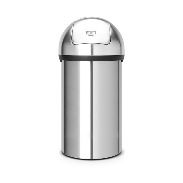 Stalowy kosz na śmieci w kolorze matowego srebra 60 l Push Bin – Brabantia