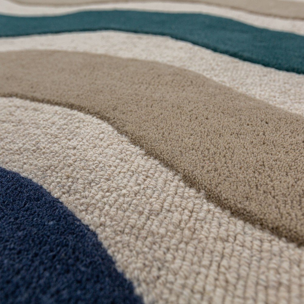 Niebieski wełniany dywan tkany ręcznie 200x290 cm Cascade Wool – Flair Rugs (zdjęcie 6)