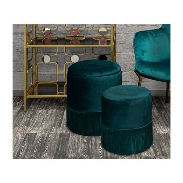 Zestaw 2 zielonych stołków Mauro Ferretti Constanzo-image-1