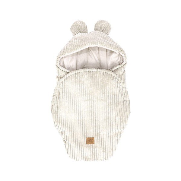 Beżowy rożek niemowlęcy sztruksowy 45x80 cm – Meowbaby