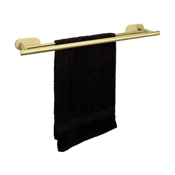 Samoprzylepny wieszak na ręczniki ze stali nierdzewnej Orea Gold – Wenko-image-1