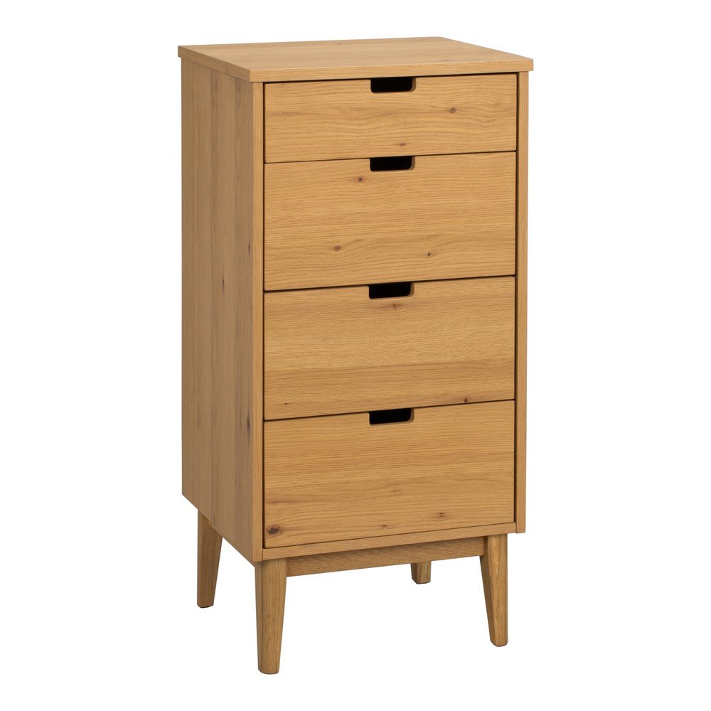 Komoda z litego drewna dębowego w naturalnym kolorze 45x92x38 cm Garrison – Rowico