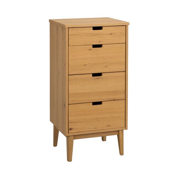 Komoda z litego drewna dębowego w naturalnym kolorze 45x92x38 cm Garrison – Rowico