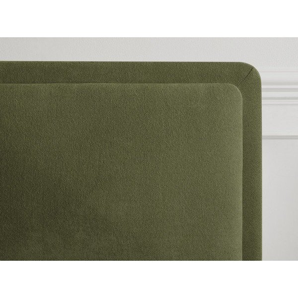 Zielone tapicerowane tapicerowane łóżko dwuosobowe ze stelażem 140x190 cm Mara – Bobochic Paris-image-3