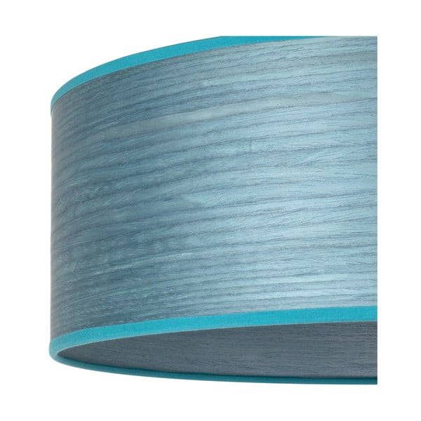 Niebieska lampa stojąca z naturalnego forniru Sotto Luce Ocho XL, ⌀ 45 cm-image-1