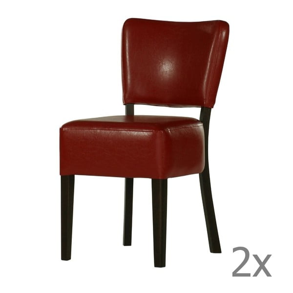 Zestaw 2 krzeseł Luie Margo Red