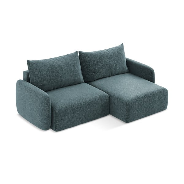 Turkusowy rozkładany/ze schowkiem narożnik (prawostronny) Kalena – Makamii-image-3